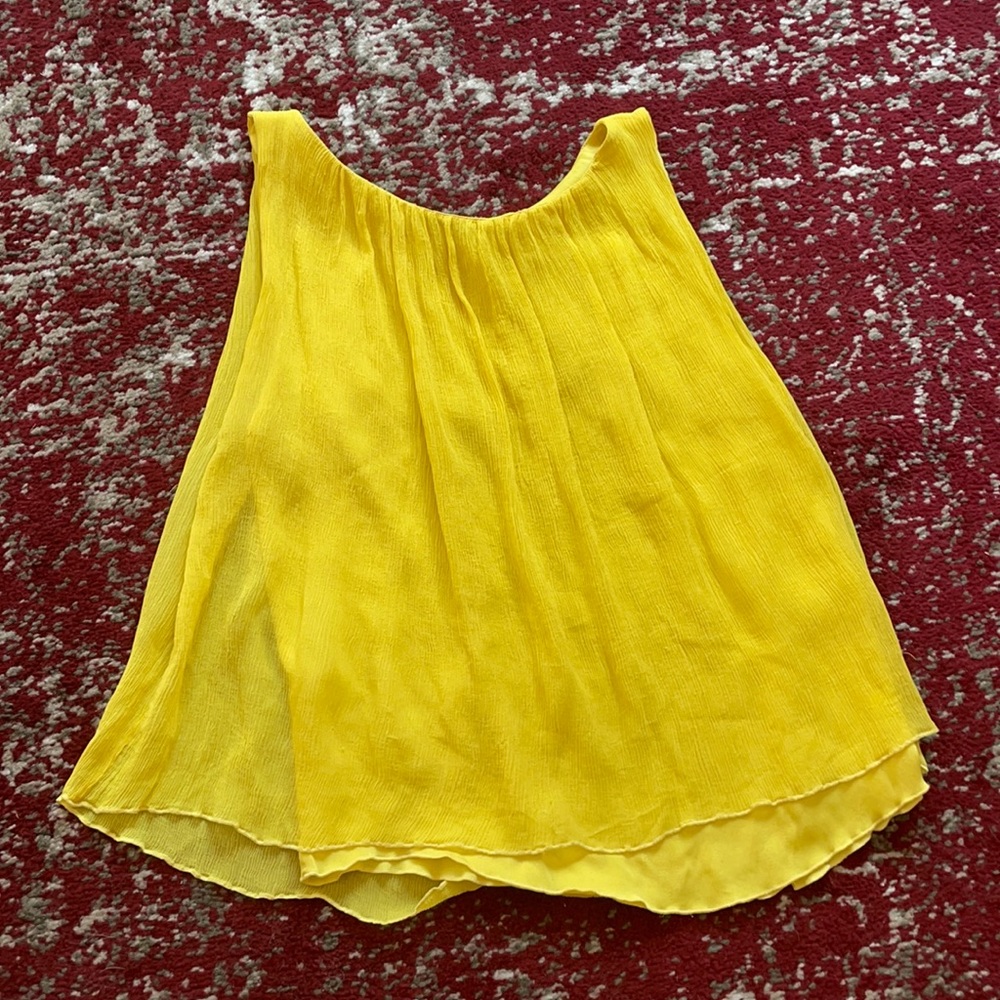 Alice & Olivia yellow crop top size xsmall